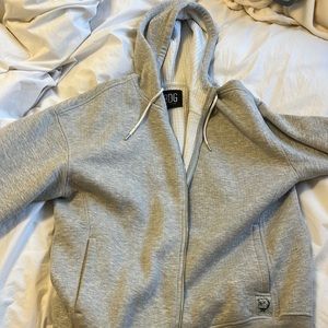 BDG oversized grey zip up